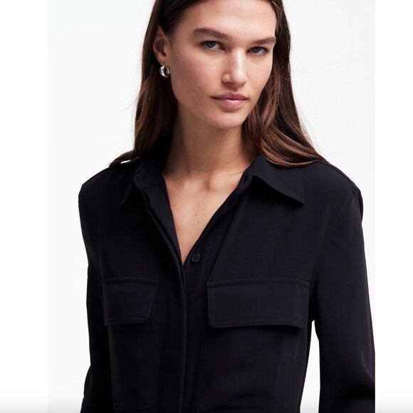 NWT! MADEWELL Tie Waist Straight Leg Jumpsuit Size 6 - Picture 3 of 7